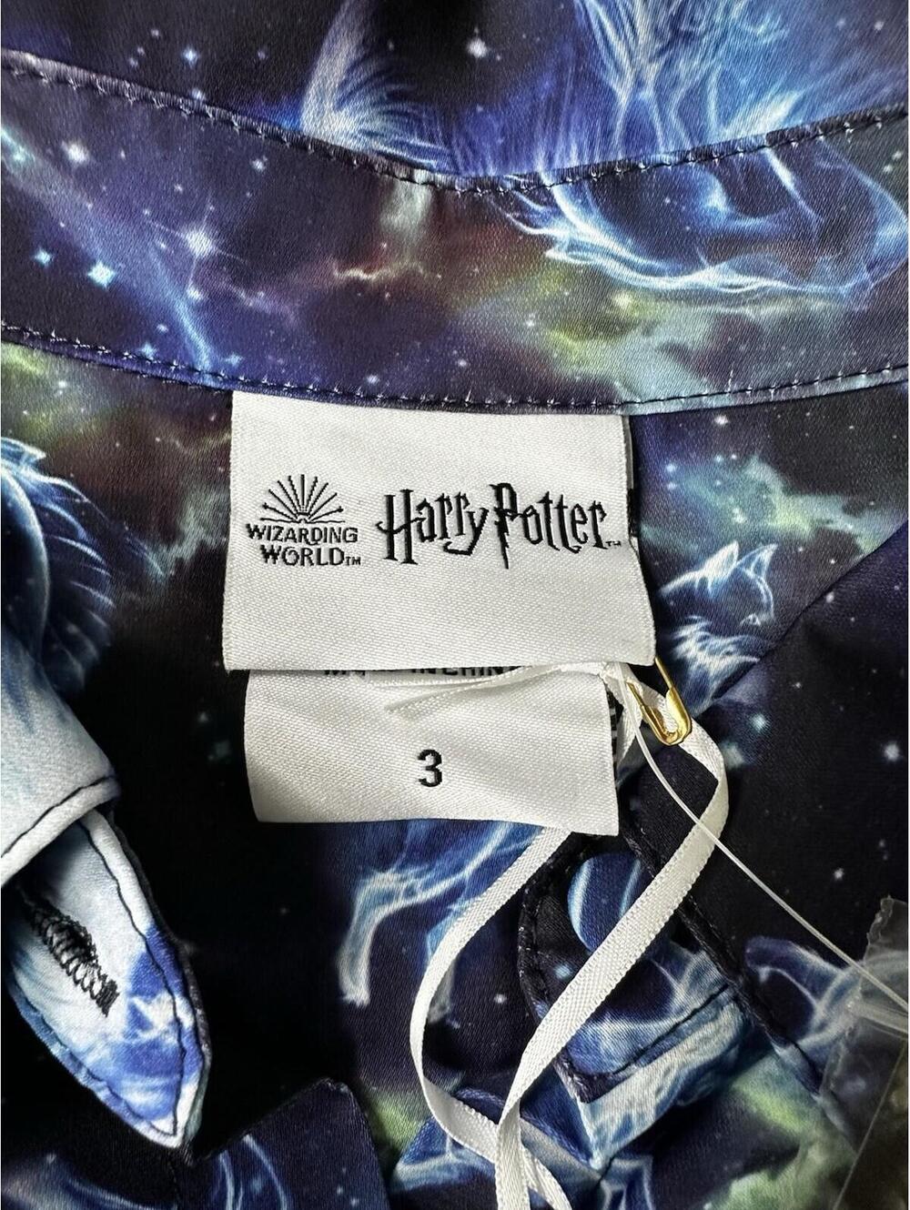 Torrid Harry Potter Patronus Button Up Shirt Womens Plus Size 3 3X Galaxy NWT - Picture 2 of 13